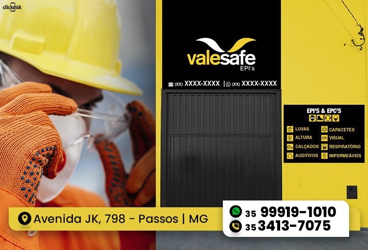 Banner VALE SAFE EQUIPAMENTOS DE SEGURANÇA